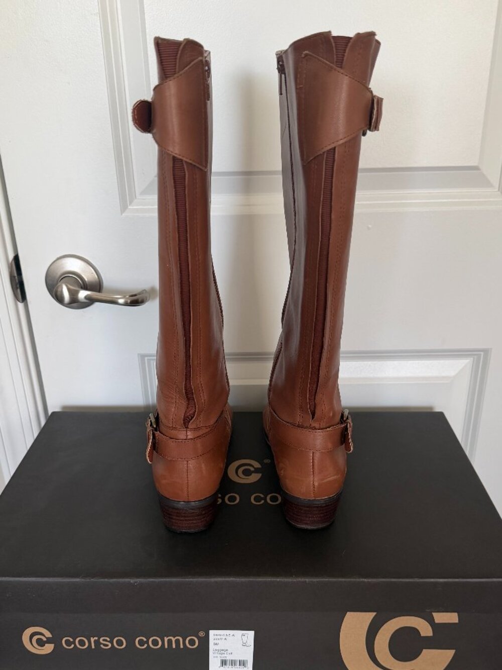 Corso Como Leather Francine Vintage Calf Boots - Picture 4 of 12